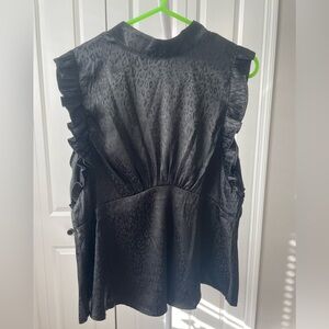 Chic Black Leopard Print Blouse